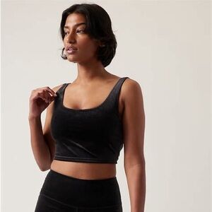 Athleta Velvet Cut Out Crop - Small - NWT